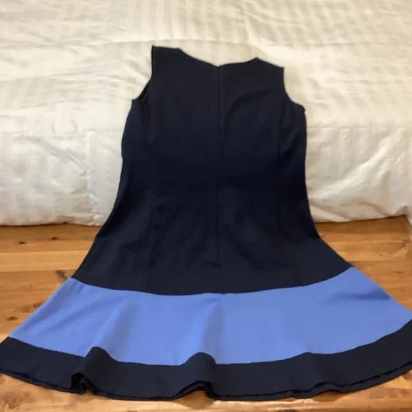 Dark Navy with Lighter Blue Accent Dress - Picture 3 of 3
